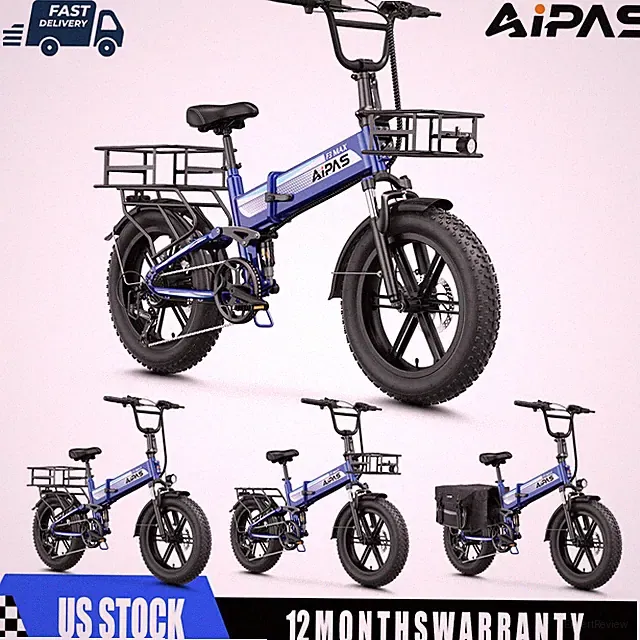 20" Fat Tire Electric Mountain Bikes for Adults 1800W 28MPH 85Miles Fast E-bike
