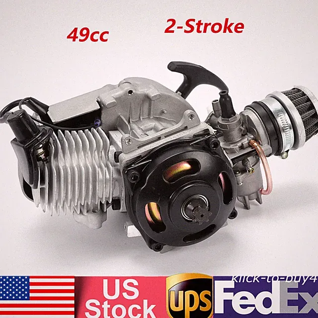 49CC 2-Stroke Engine Motor Pull Start Parts for Pocket Bike Mini Dirt Bike ATV