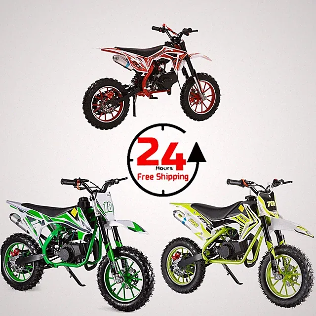 50cc Dirt Bike Pit Bike 2 Stroke Gas Powered Off Road Pull Start for Kids Gift