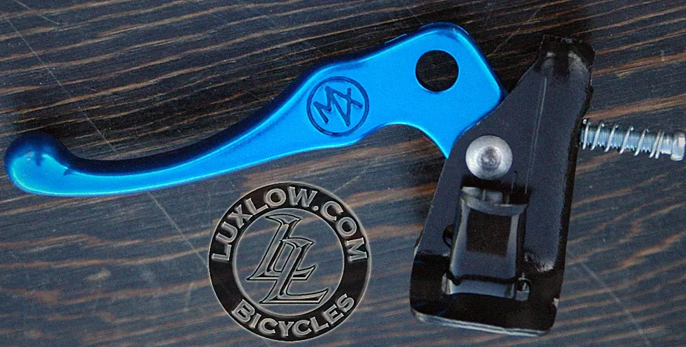 Blue Old School BMX Bike MX Alloy Brake Lever Fixed Gear Fixie Vintage Bicycle