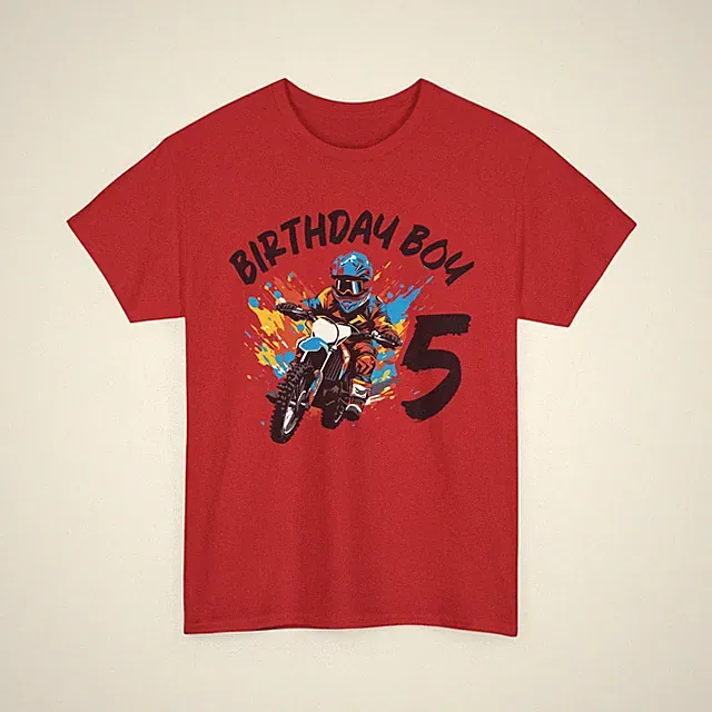 Cyclist T-Shirt | Bicycle Shirt | Kids 5 Year Old Dirt Biking Shirt
