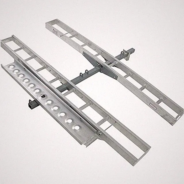 Double Motorcycle Dirt Bike Carrier 600lb Capacity Aluminum 75" Track Length Ea
