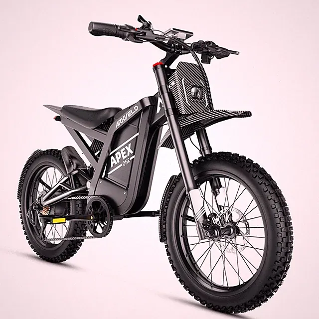 Electric Dirt Bike 25'' Fat Tire Off-Road 48V 32Ah 3000W 40MPH Mountain Ebike