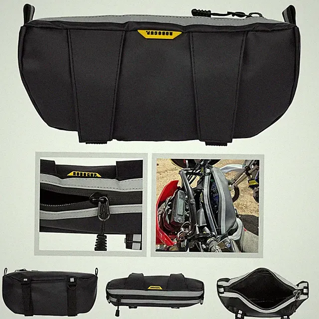 Handlebar Bag for Motorcycle Dirt Bike ATV eBike Adventure Trail Storage