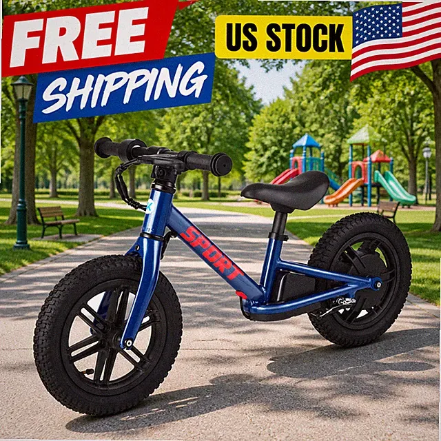 Kids Electric Balance Bike for Ages 3-5 | 12" E-Dirt Bike with Inflatab 100W 24V