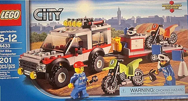 LEGO 4433 CITY Dirt Bike Transporter Complete Instructions and Box