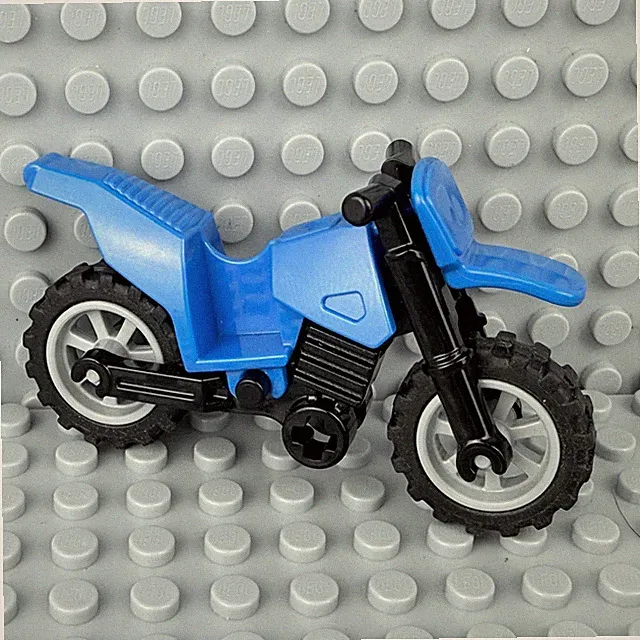LEGO Dirt Bike Motorcycle Motocross Blue w/ Black Chassis City Town