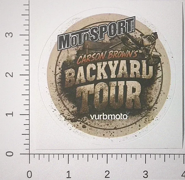 Motosport Carson Brown Backyard Tour Vurbmoto Motocross Dirt Bike Sticker Decal