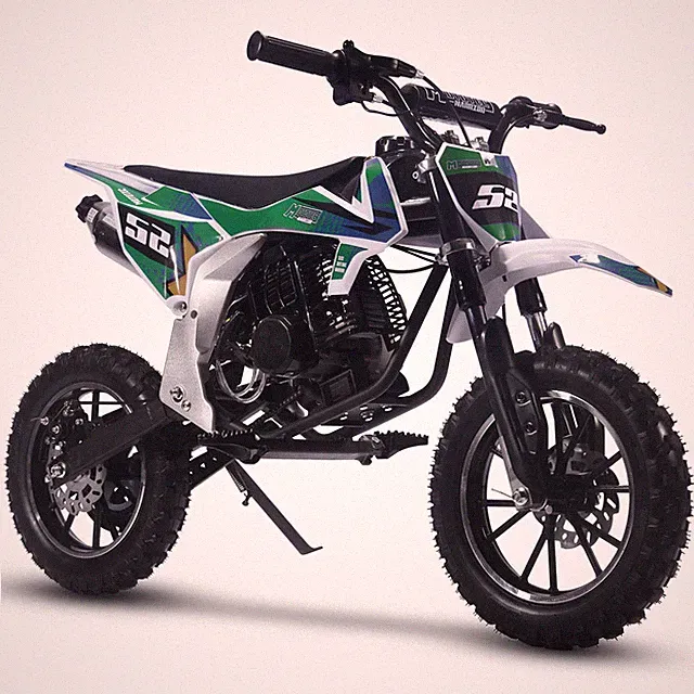 MotoTec Warrior 52cc Kids Dirt Bike 2-Stroke Gas Mini Bike Automatic Green