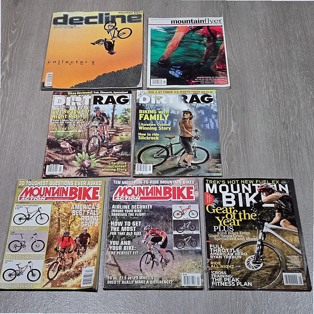 Mountain Biking Bike Magazine 2000s Mixed Lot of 7 Dirt Rag Flyer Action Decline