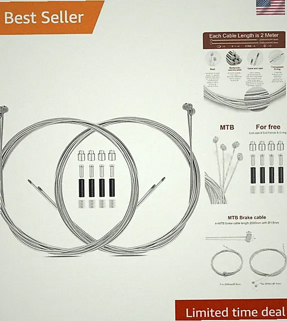Professional Universal Brake Cable Set for All Bikes - 4PCS Quality, 2M