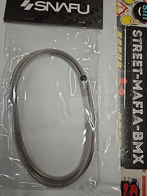SNAFU BMX Bike Brake Cable Raw Clear LINEAR SLICK CABLE Fit SE GT HARO KINK NEW