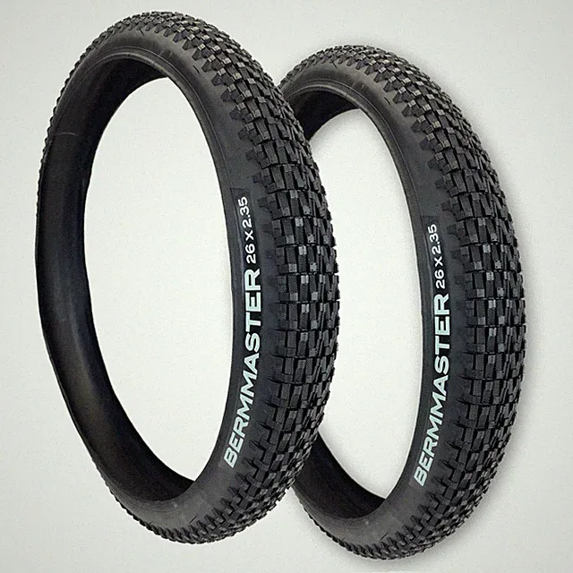 Two Duro 26x2.35 Bermmaster Race Ready BMX Dirt Track Bike Tires, Folding Beads