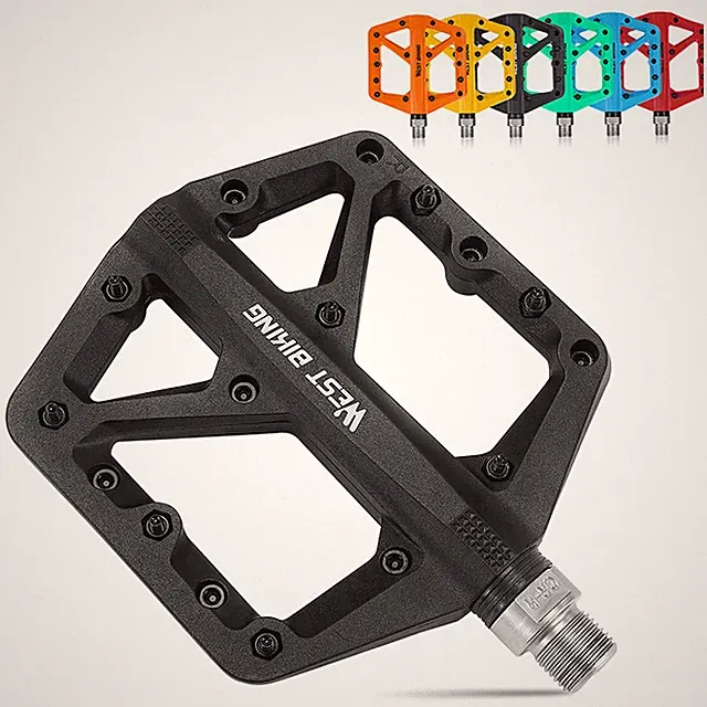 WEST BIKING Nylon Bicycle Pedals 2 Sealed Bearings MTB Road Bike Flat Pedals