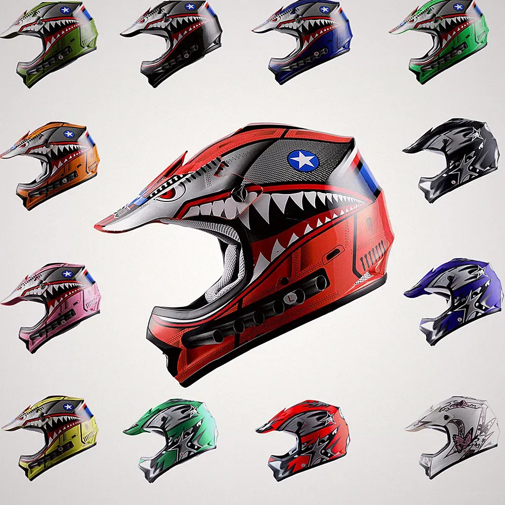 WOW Youth Kids BMX MX ATV Dirt Bike Motocross Helmet: HBOYCLS